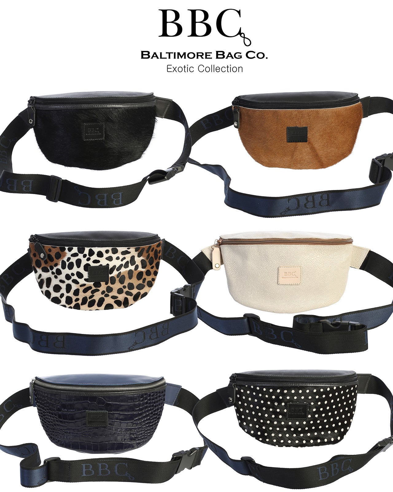 BBC Bags Exotic Fannypack Crossbody Bag