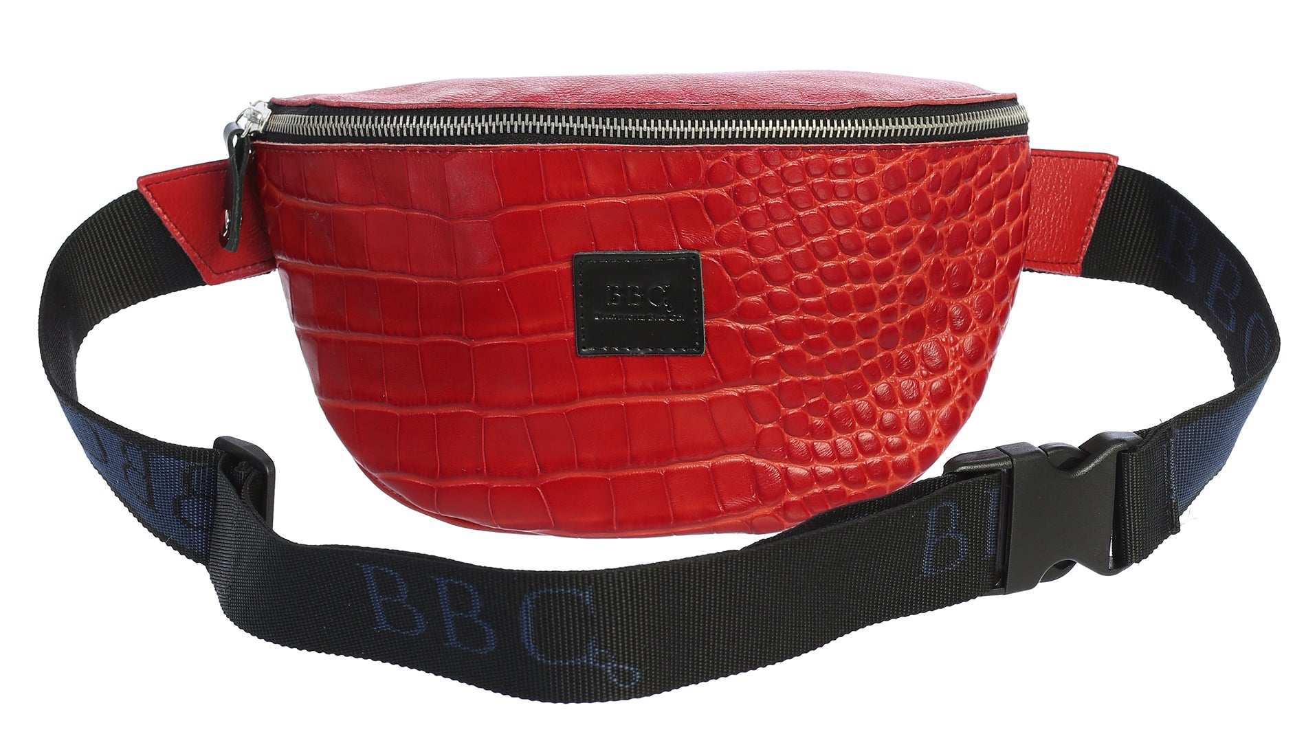Crocodile Print Unisex Genuine Leather Fanny Pack, Crossbody Bag, & Belt Bag