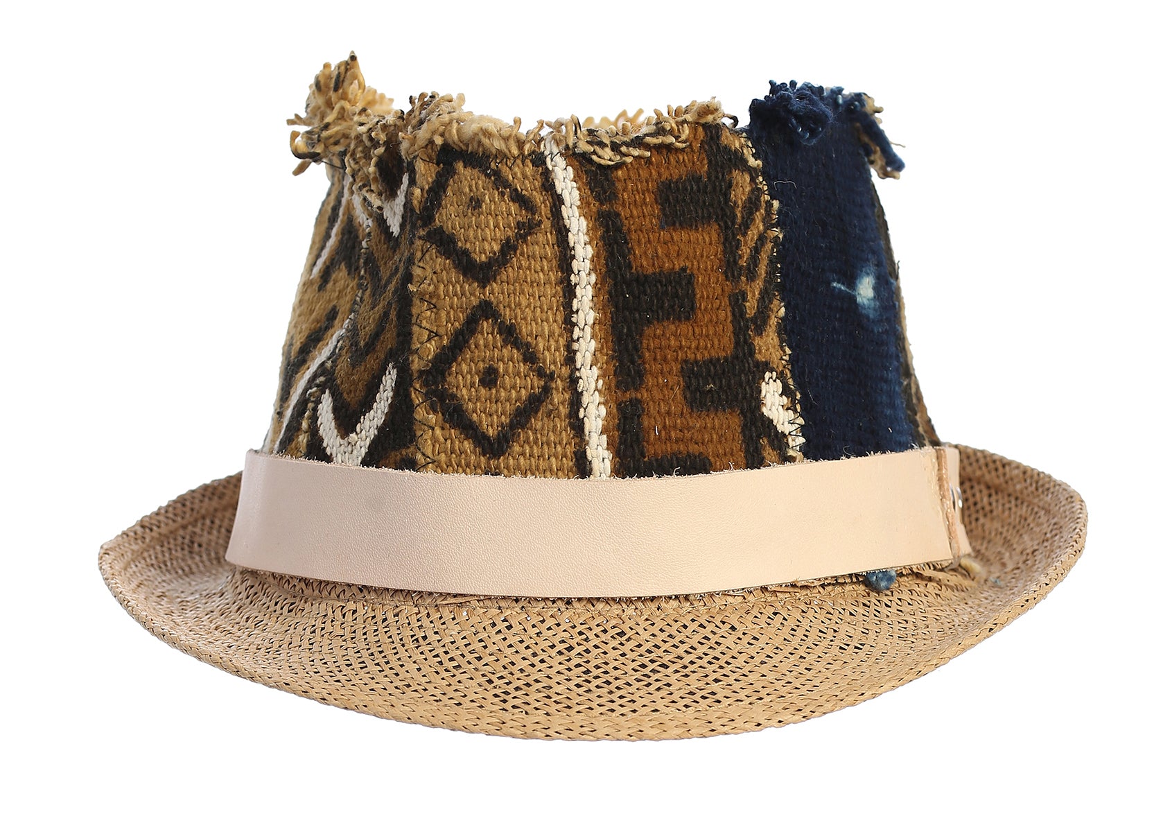 One of a Kind Fedora Mudcloth Patchwork Hat
