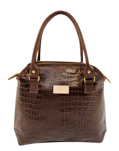 100% Genuine Croc Print Leather. Medium Tote Bag.