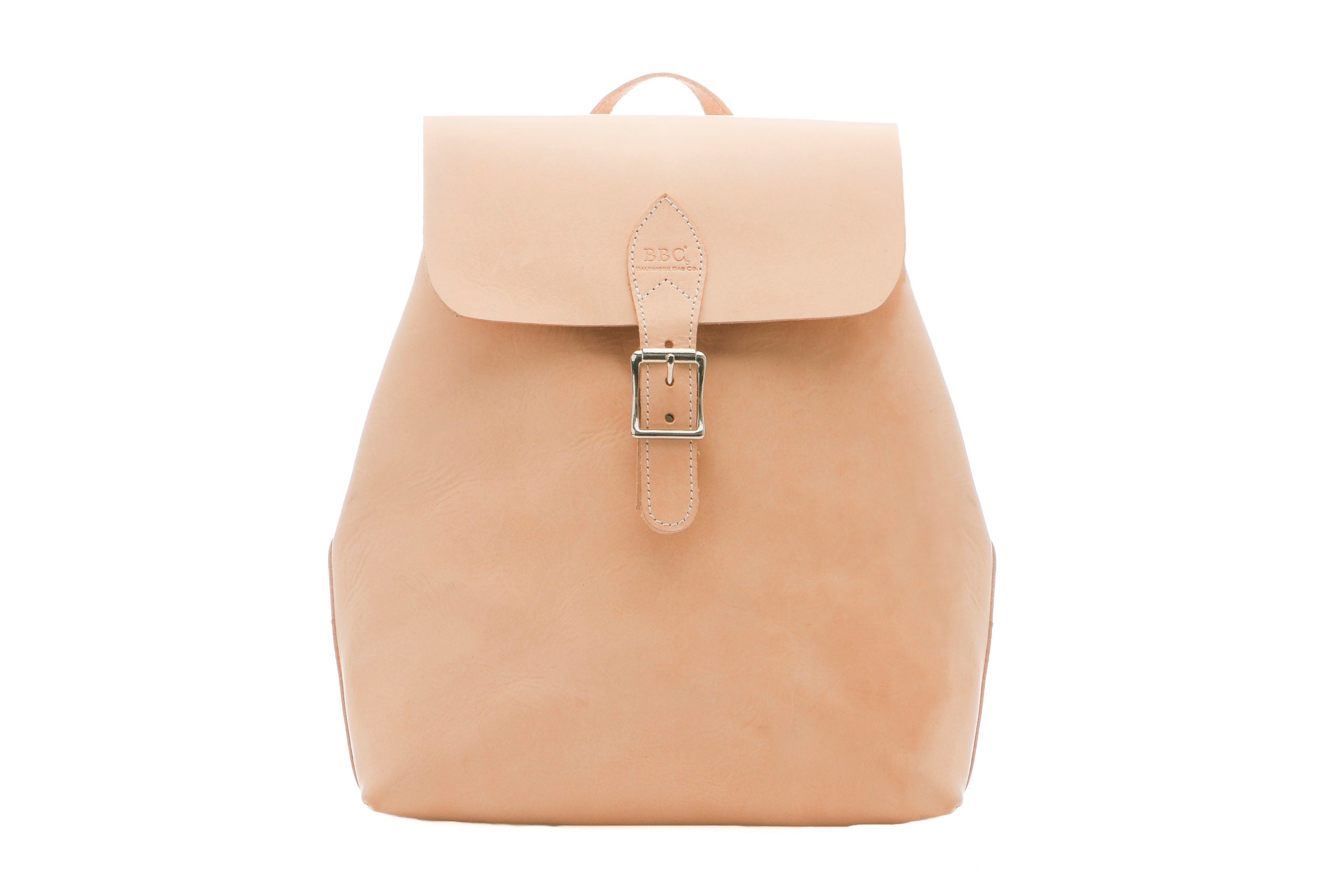 Snap Sides Genuine Full Grain Vegetable Leather Backpack