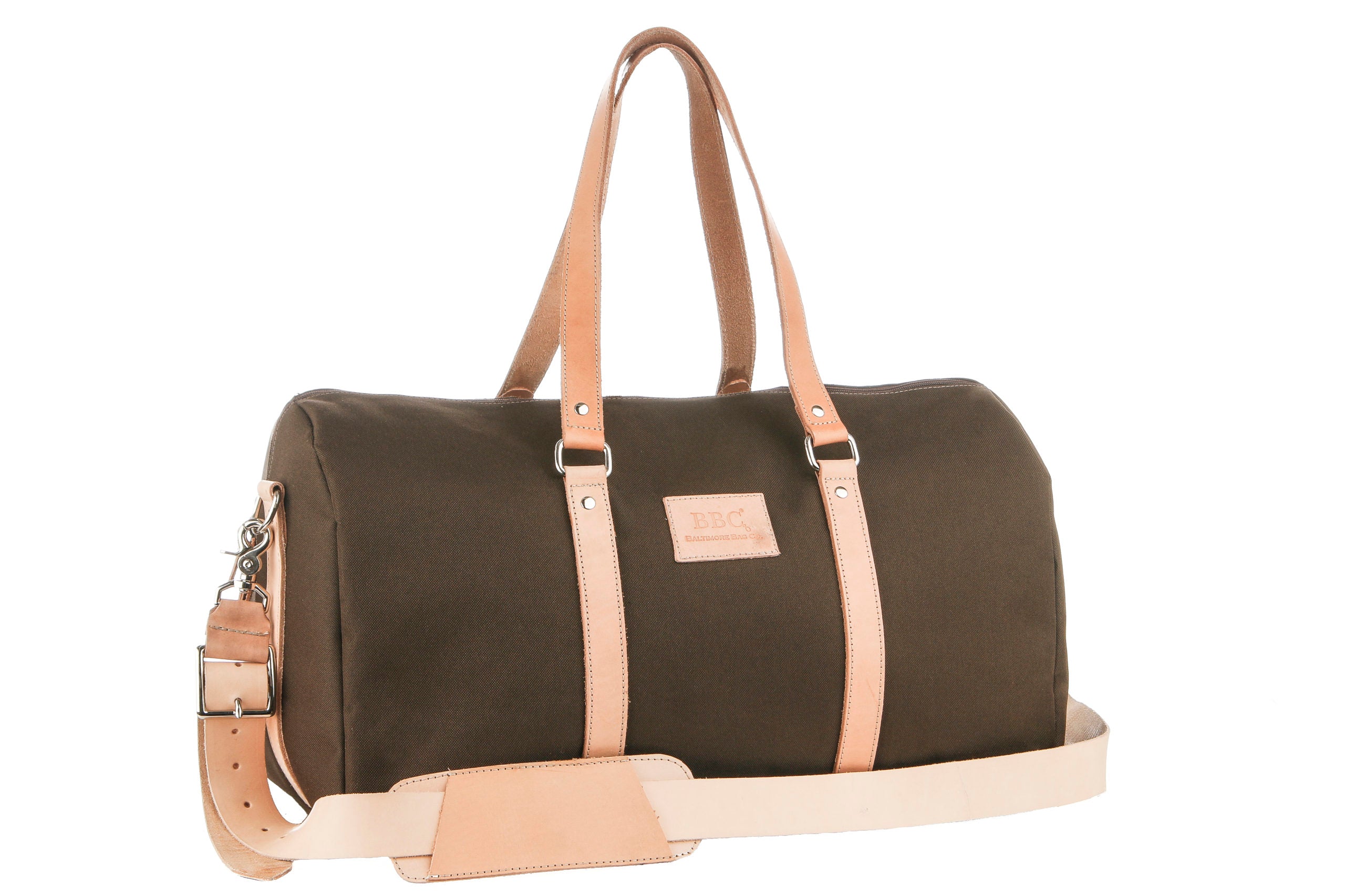 Leather Trim Travel Bag