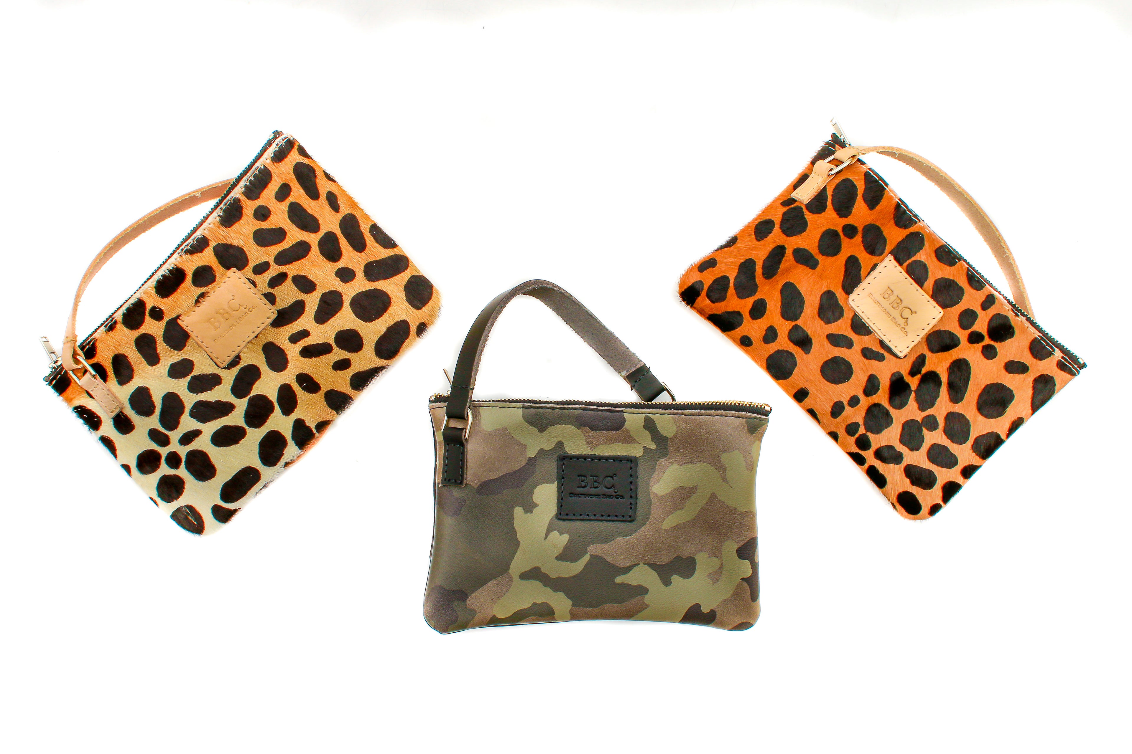 Cross Body Calf Hide Cheetah Print. Phone Case & Small Bag