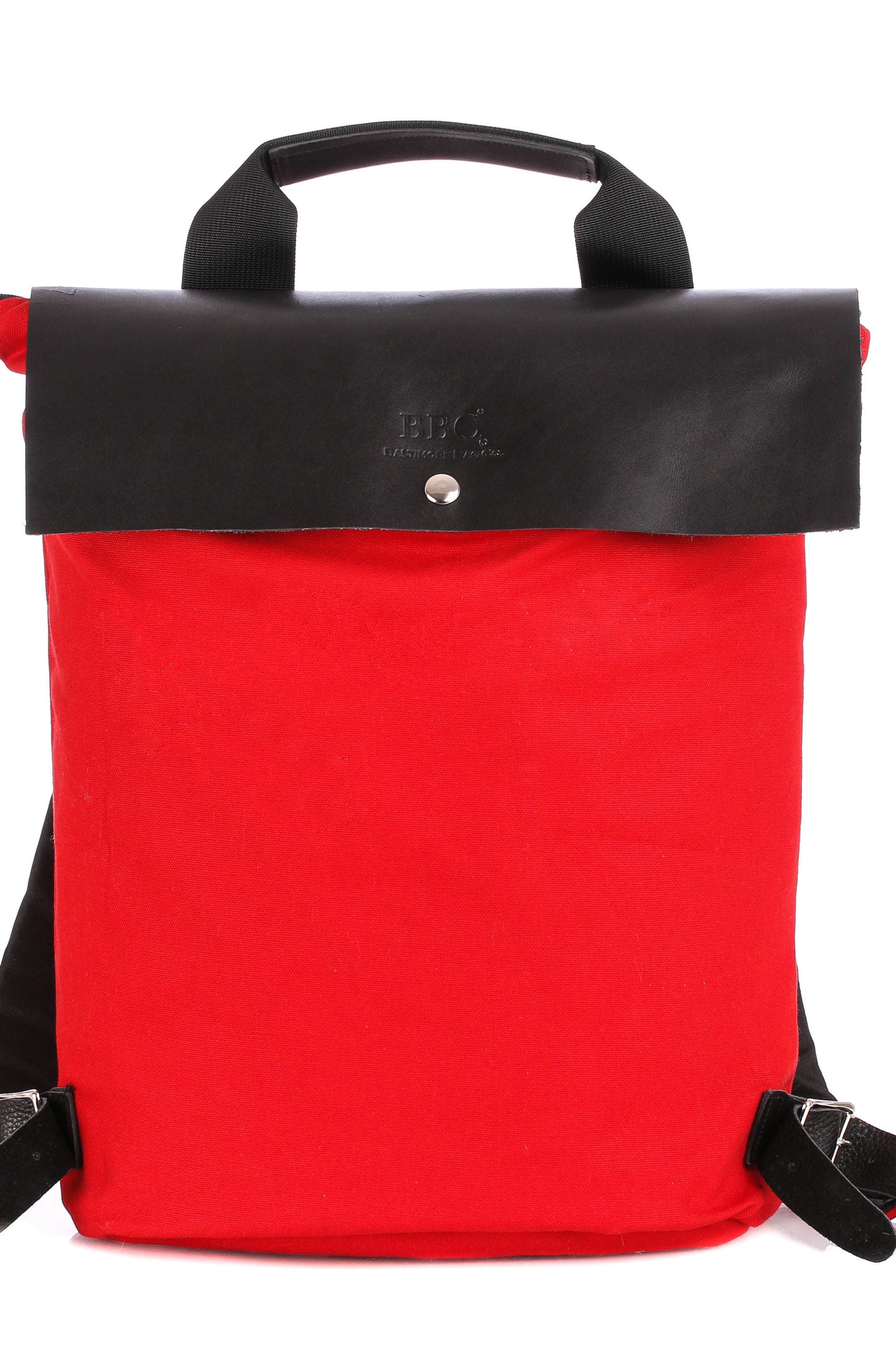 Unisex Leather & Canvas Backpack