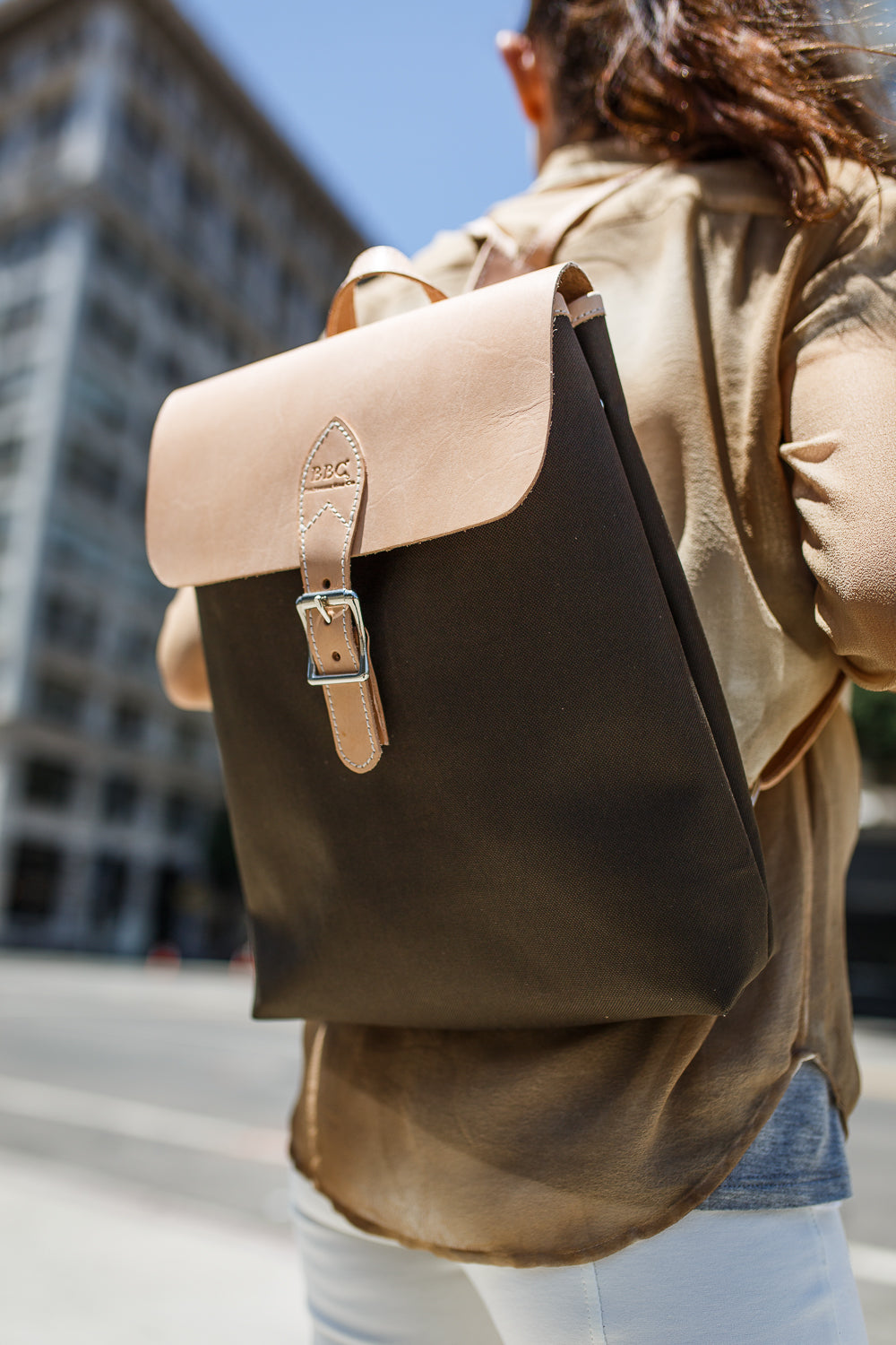 BBC Canvas and Genuine Leather Backpack
