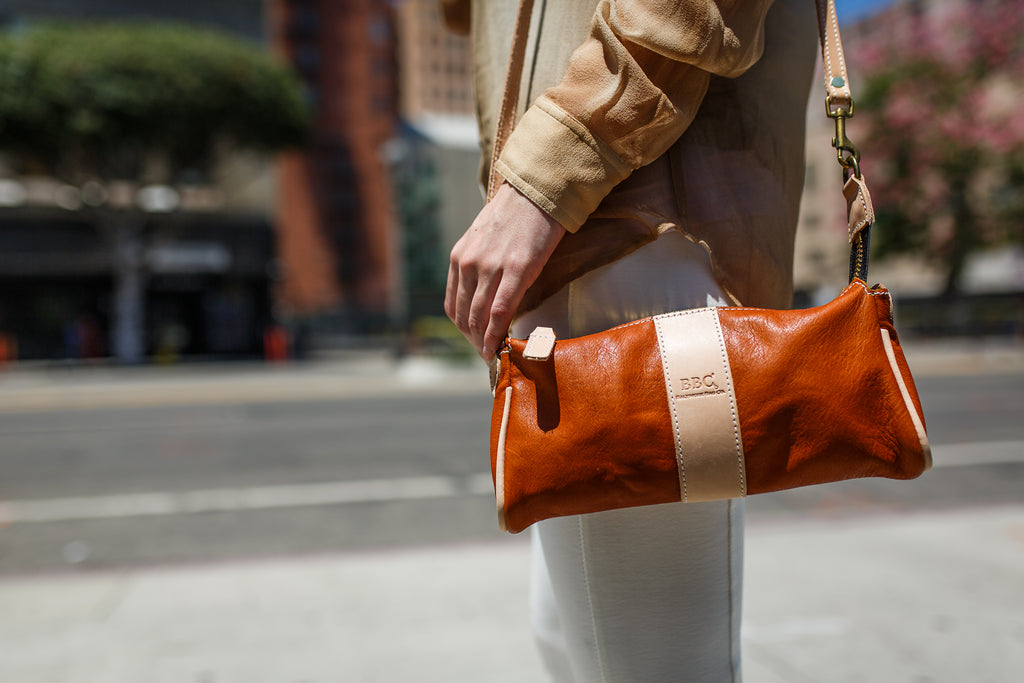 Cross Body Full Grain Leather Pouch Bag