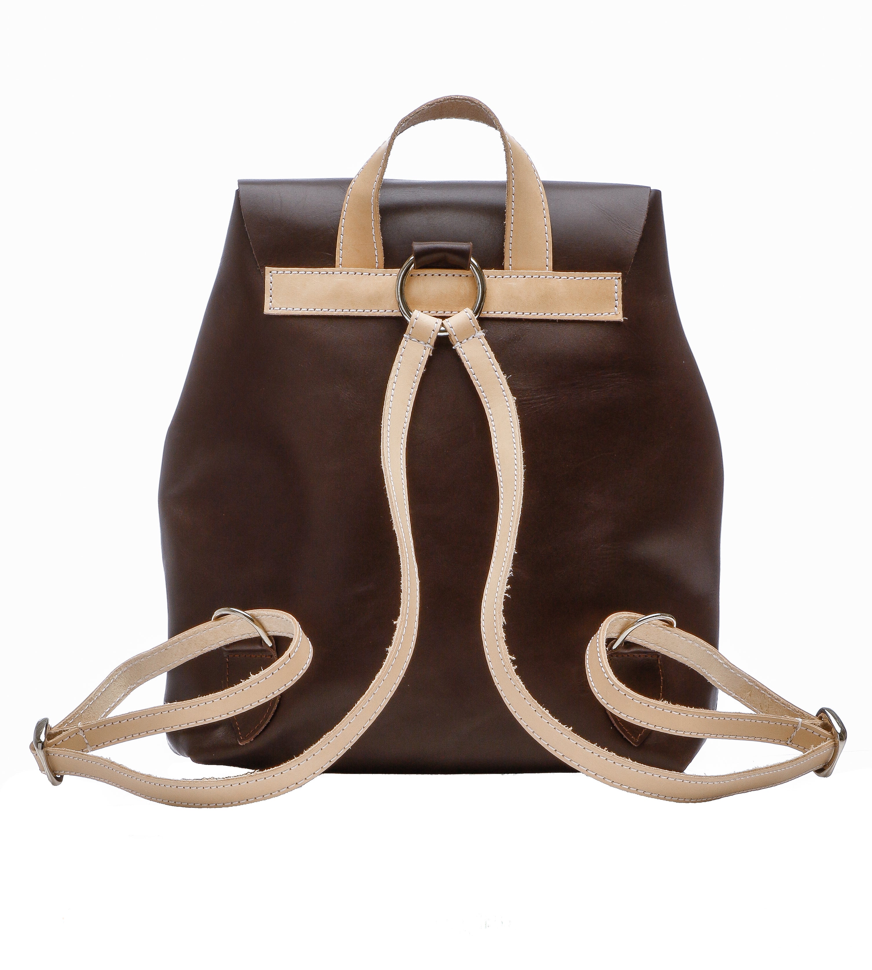 Snap Sides Genuine Full Grain Vegetable Leather Backpack