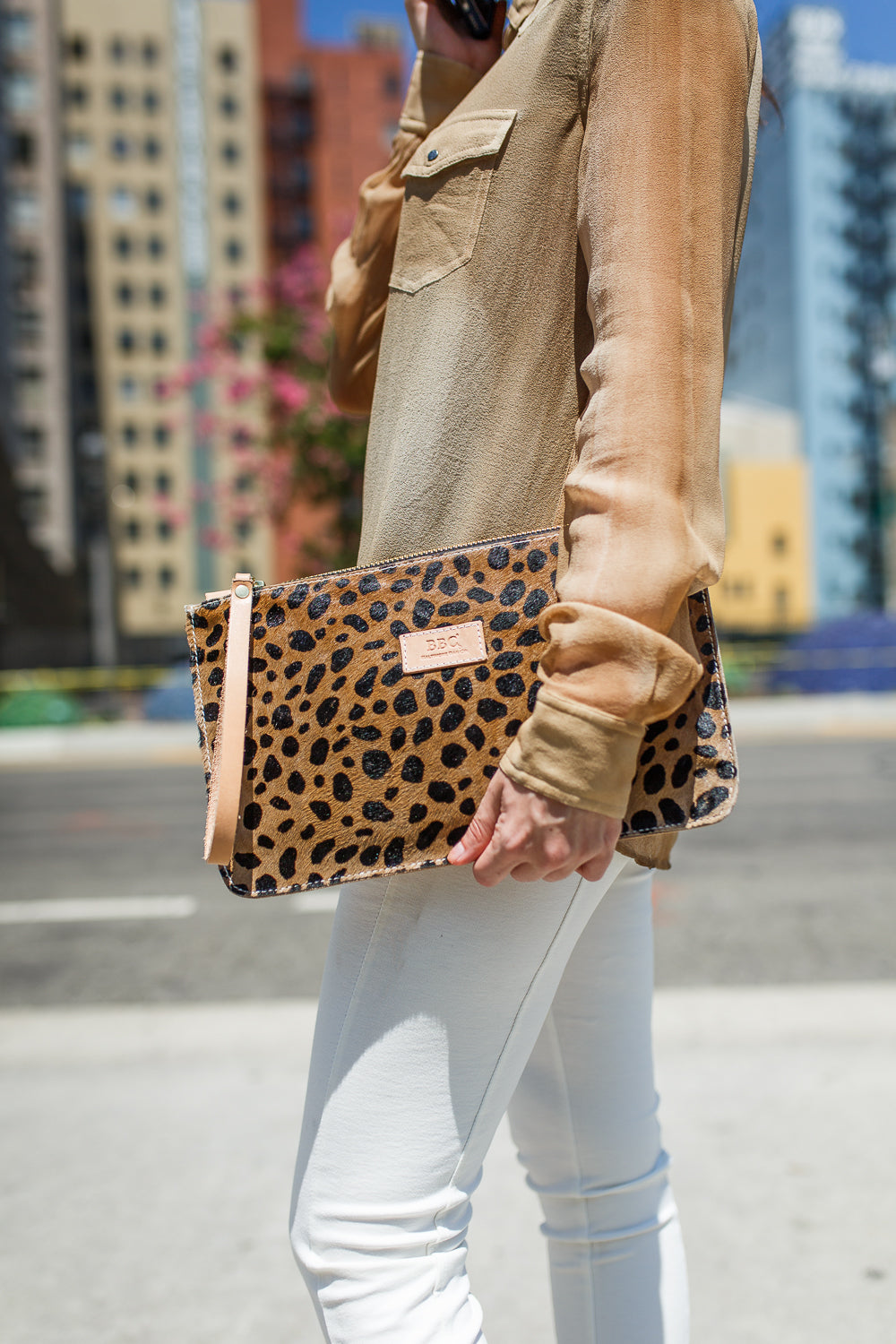 Unisex Money Bag and Full Grain Leather Wrist Clutch