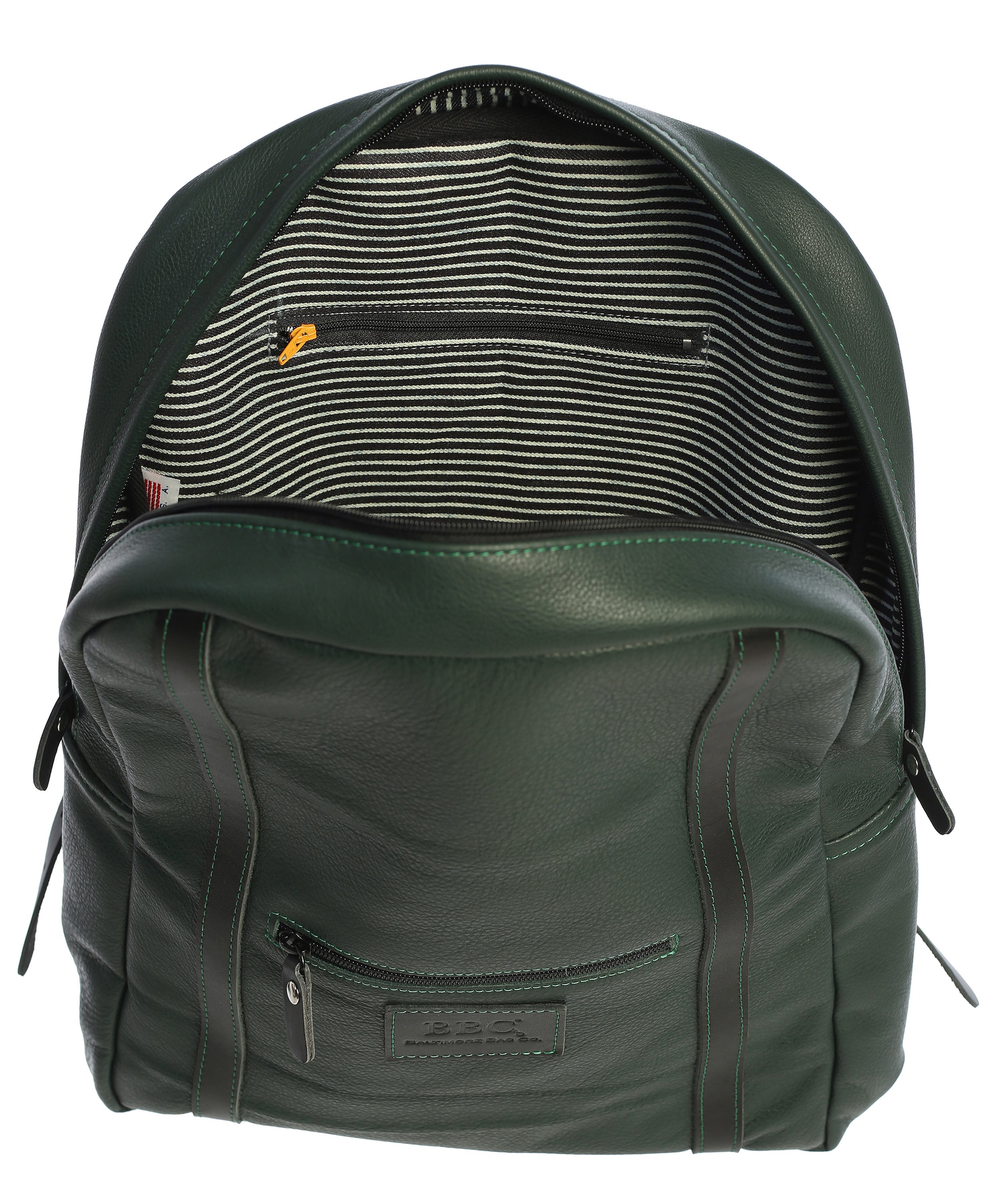 Inside pocket, Fully lined, Full Grain Stripe Backpack