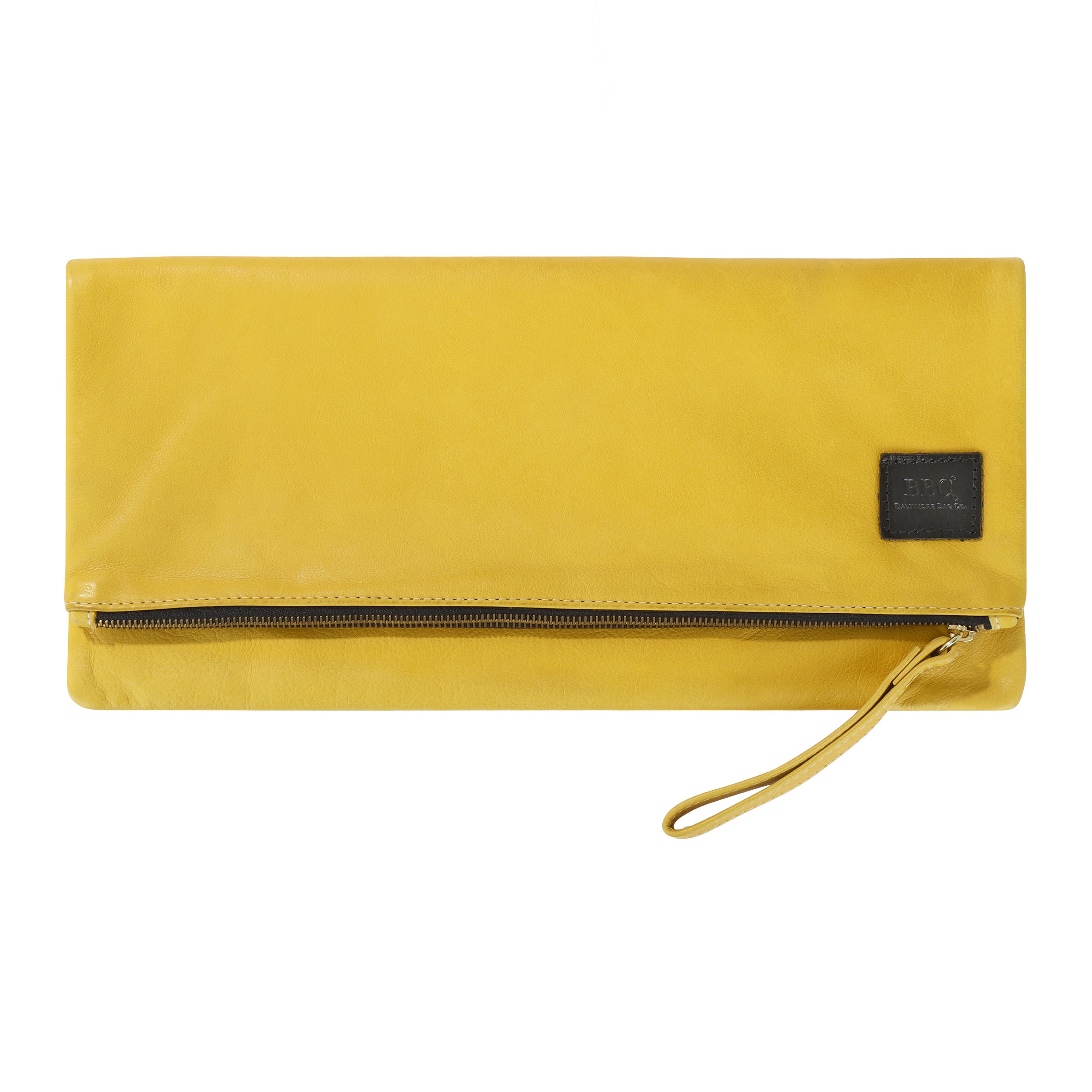 California Fold Over Clutch Bag. Soft Full Grain Genuine Leather