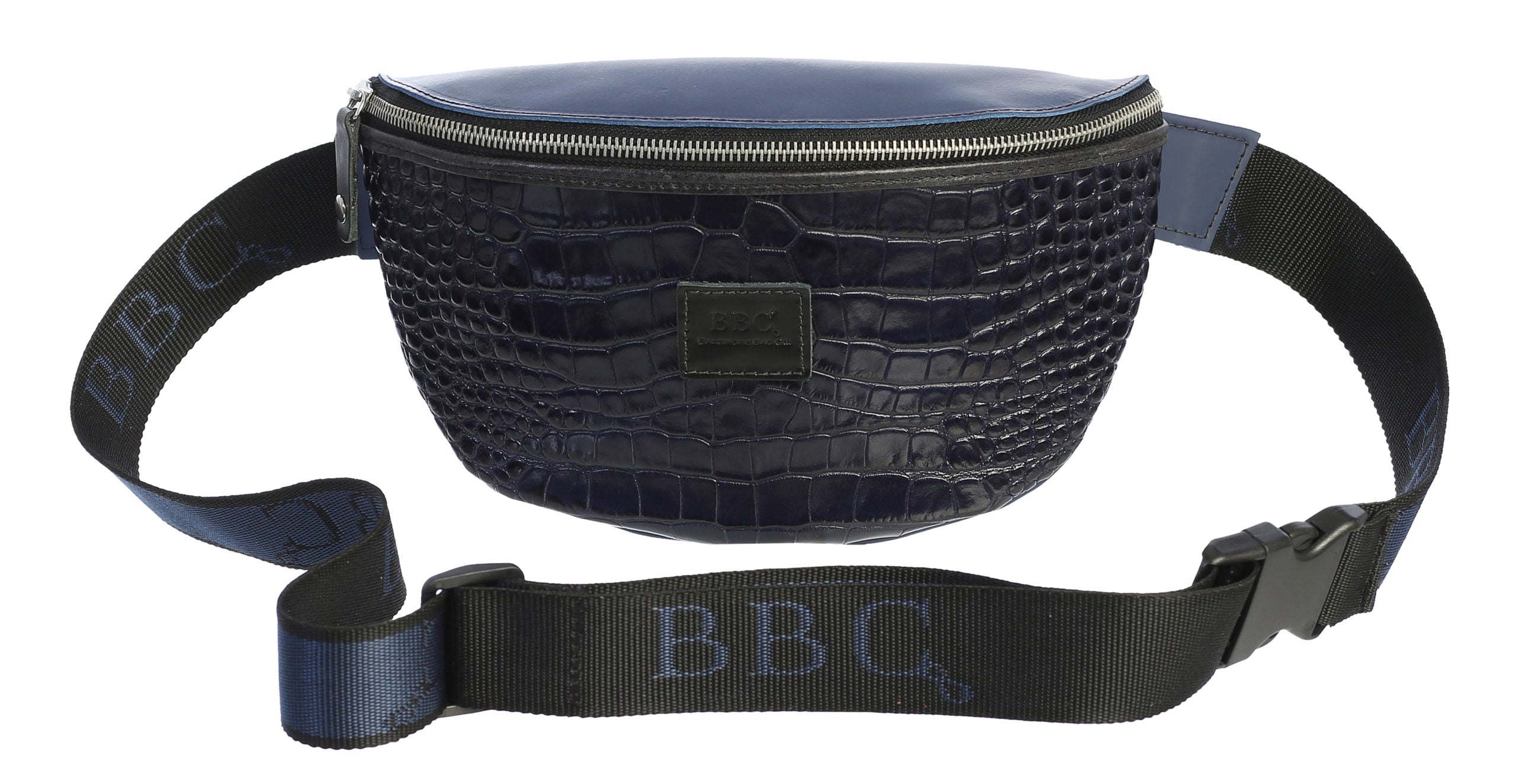 Crocodile Print Genuine Leather Fannypack and Cross Body Bag