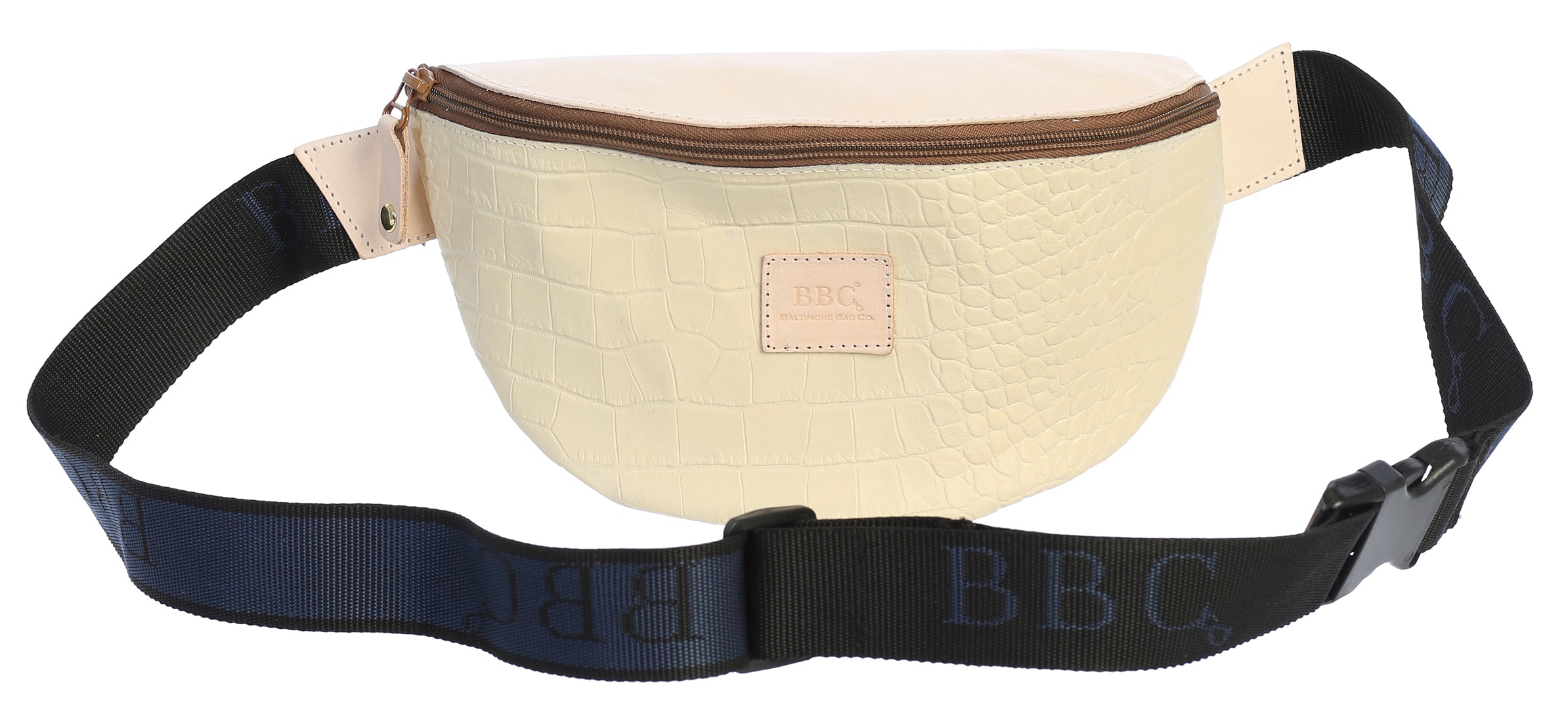 Crocodile Print Unisex Genuine Leather Fanny Pack, Crossbody Bag, & Belt Bag