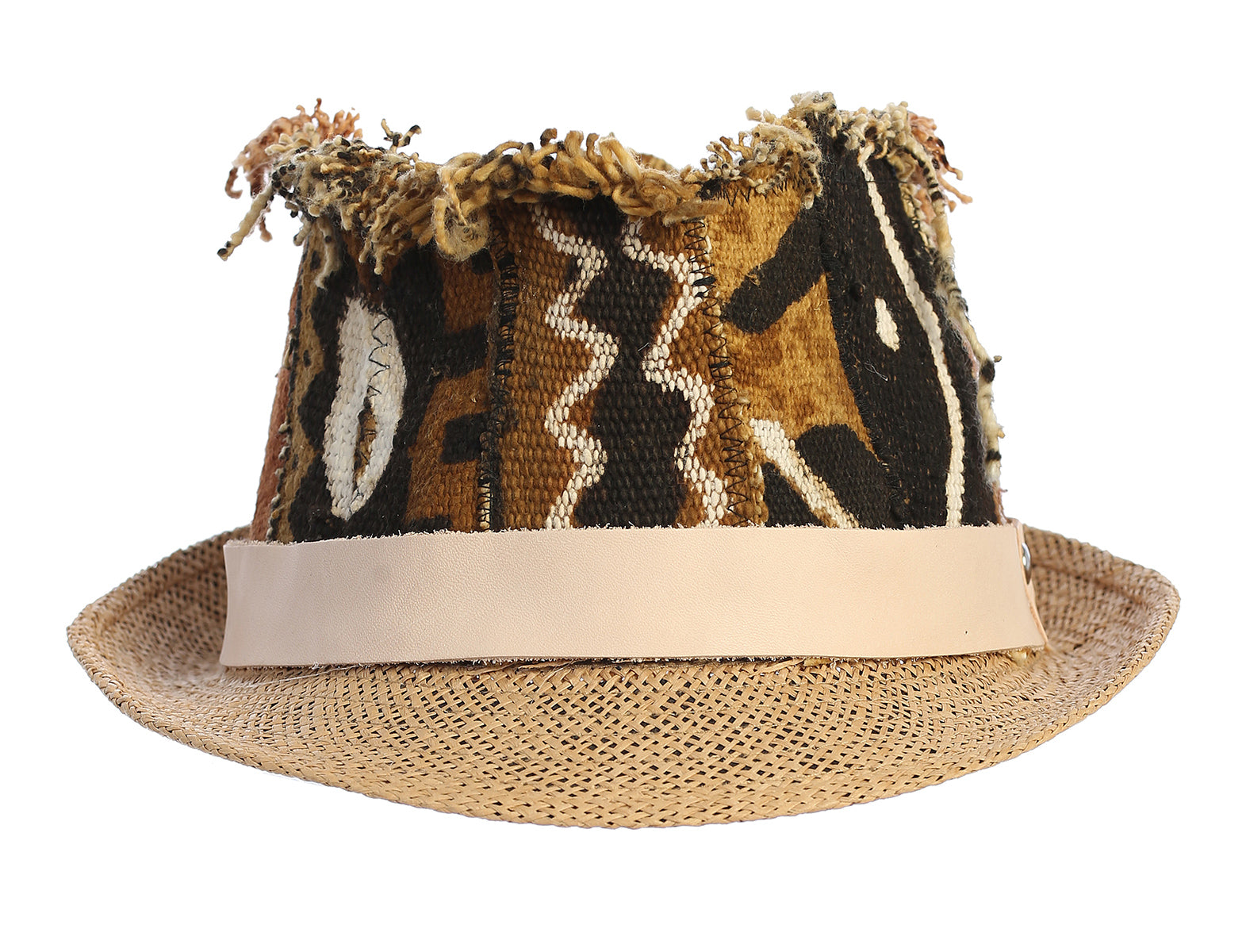One of a Kind Fedora Mudcloth Patchwork Hat