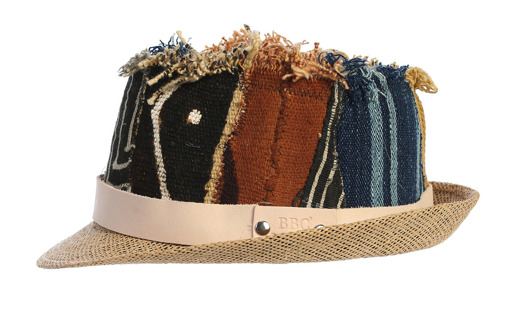 One of a Kind Fedora Mudcloth Patchwork Hat
