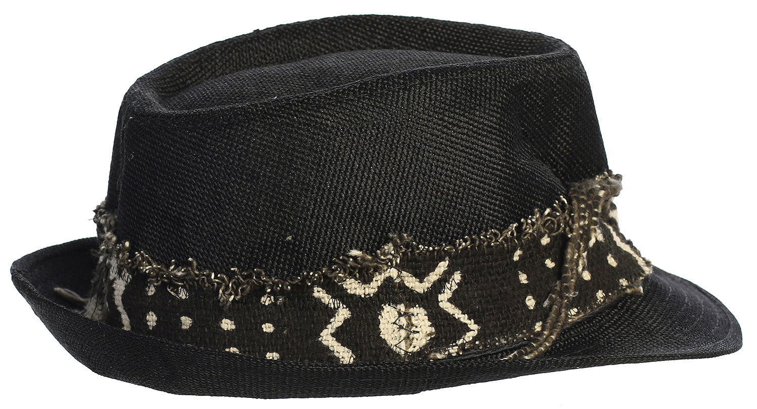 Fedora with Mudcloth Detail, Each One Unique