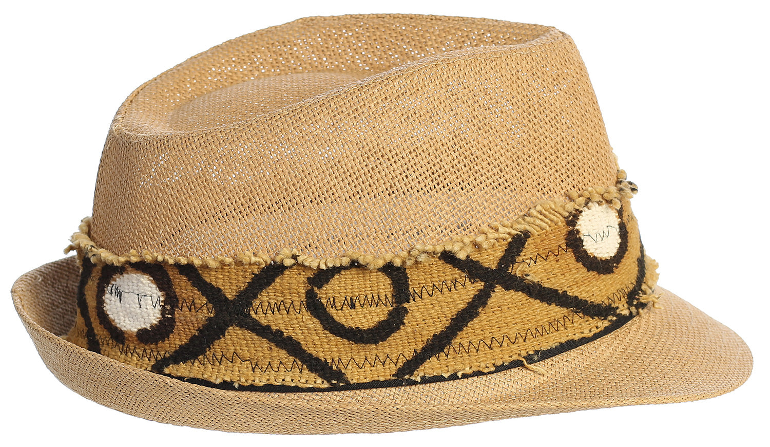 Fedora with Mudcloth Detail, Each One Unique