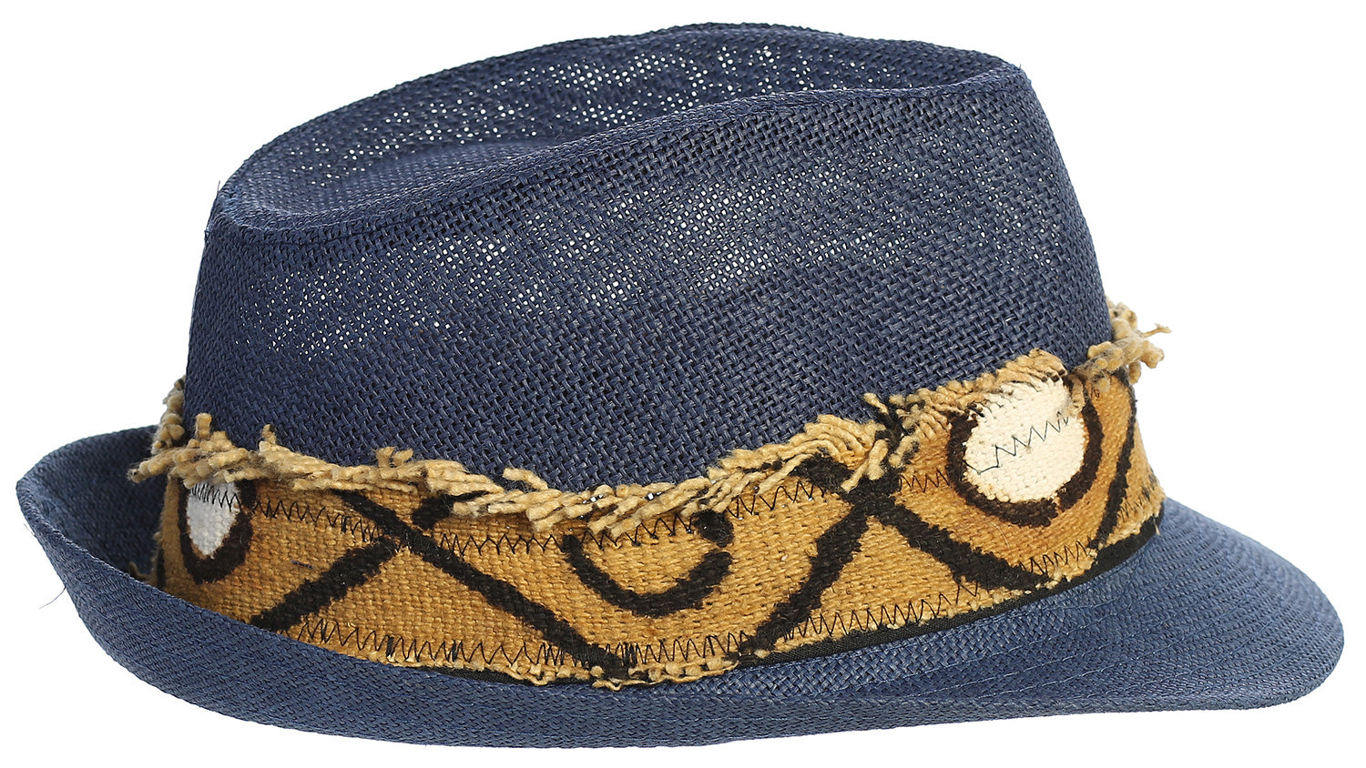 Fedora with Mudcloth Detail, Each One Unique