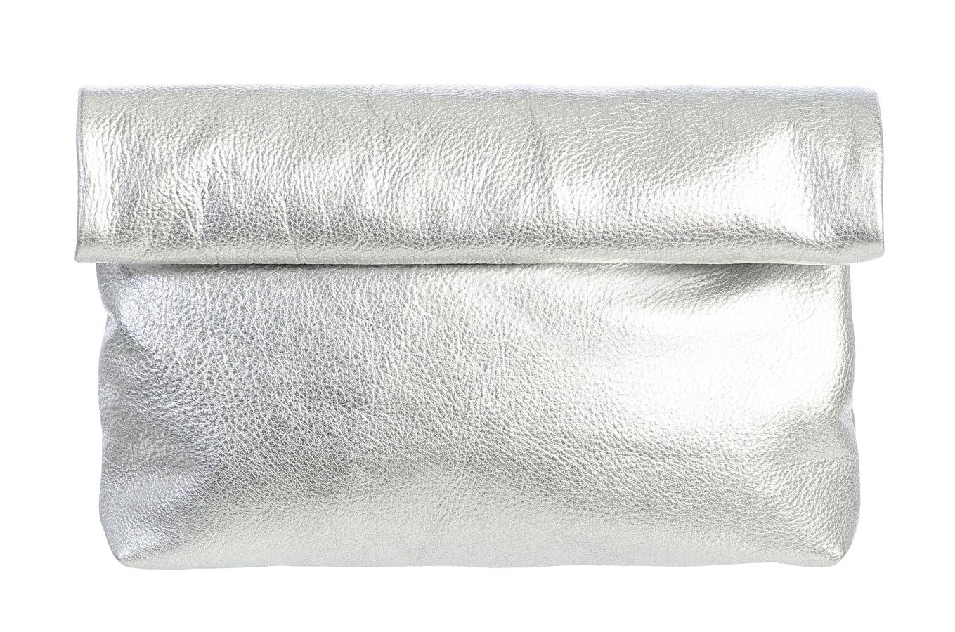 BBC Soft Leather Paper Bag Clutch or Lunch Bag Clutch