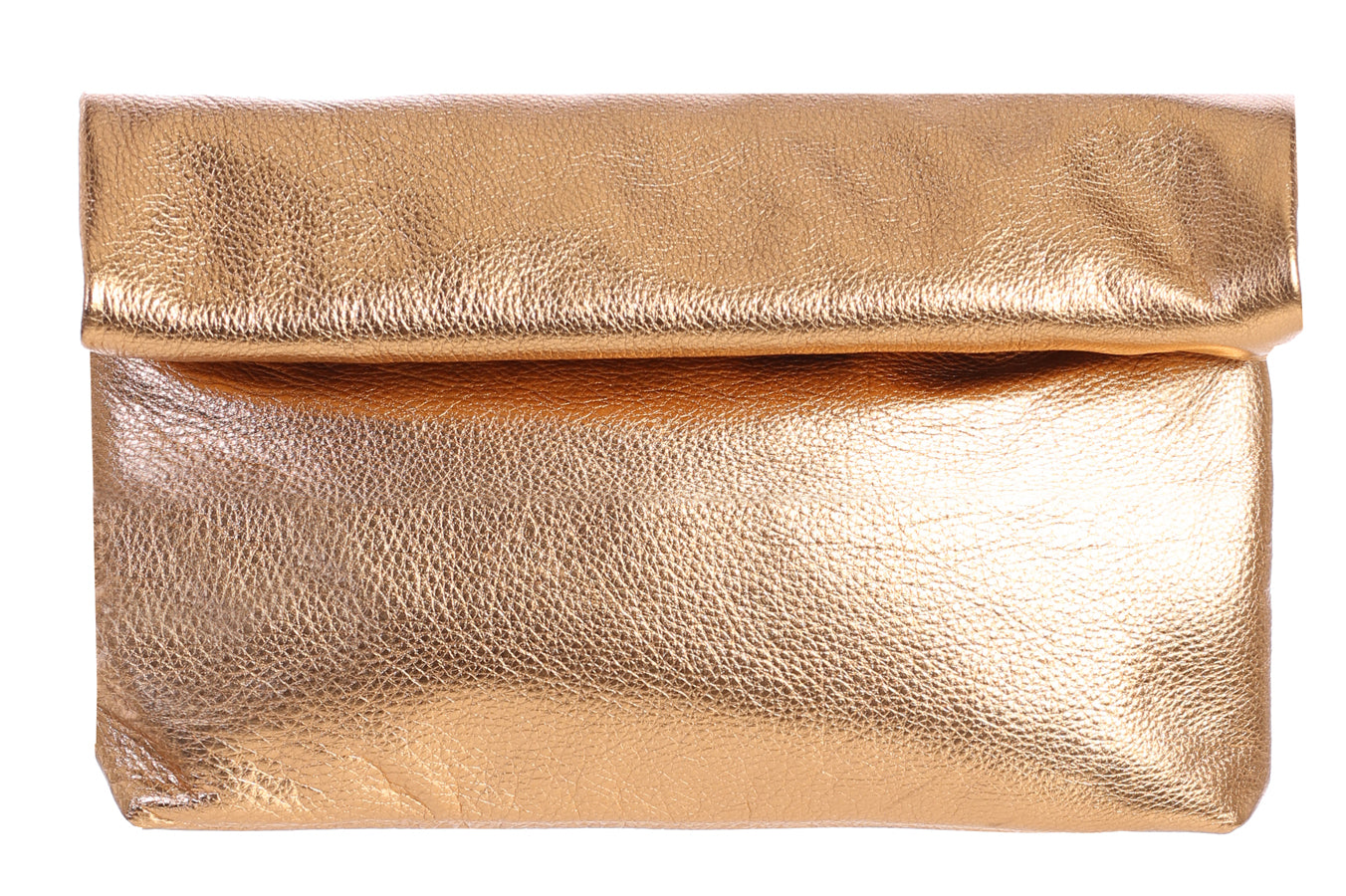 BBC Super Soft Leather Paper Bag or Lunch Bag Clutch