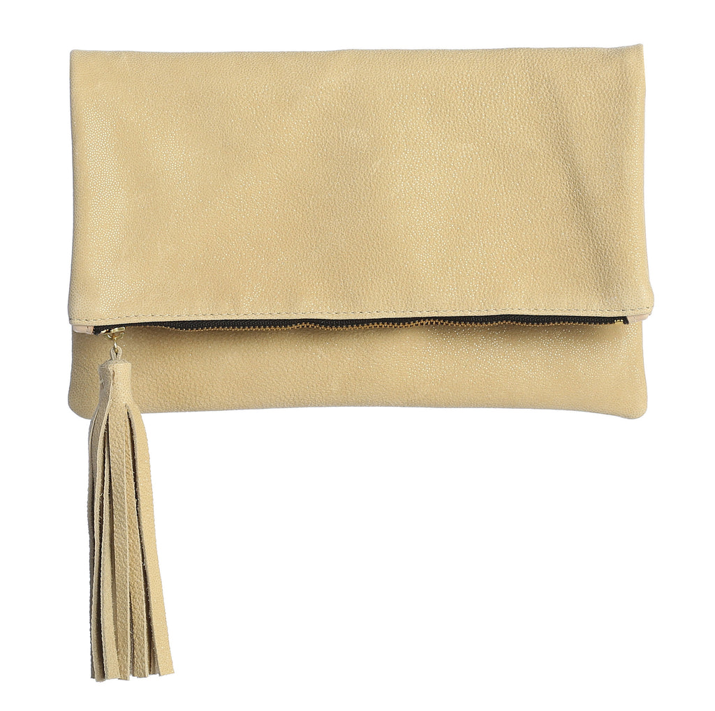 BBC Foldover Tassel Clutch