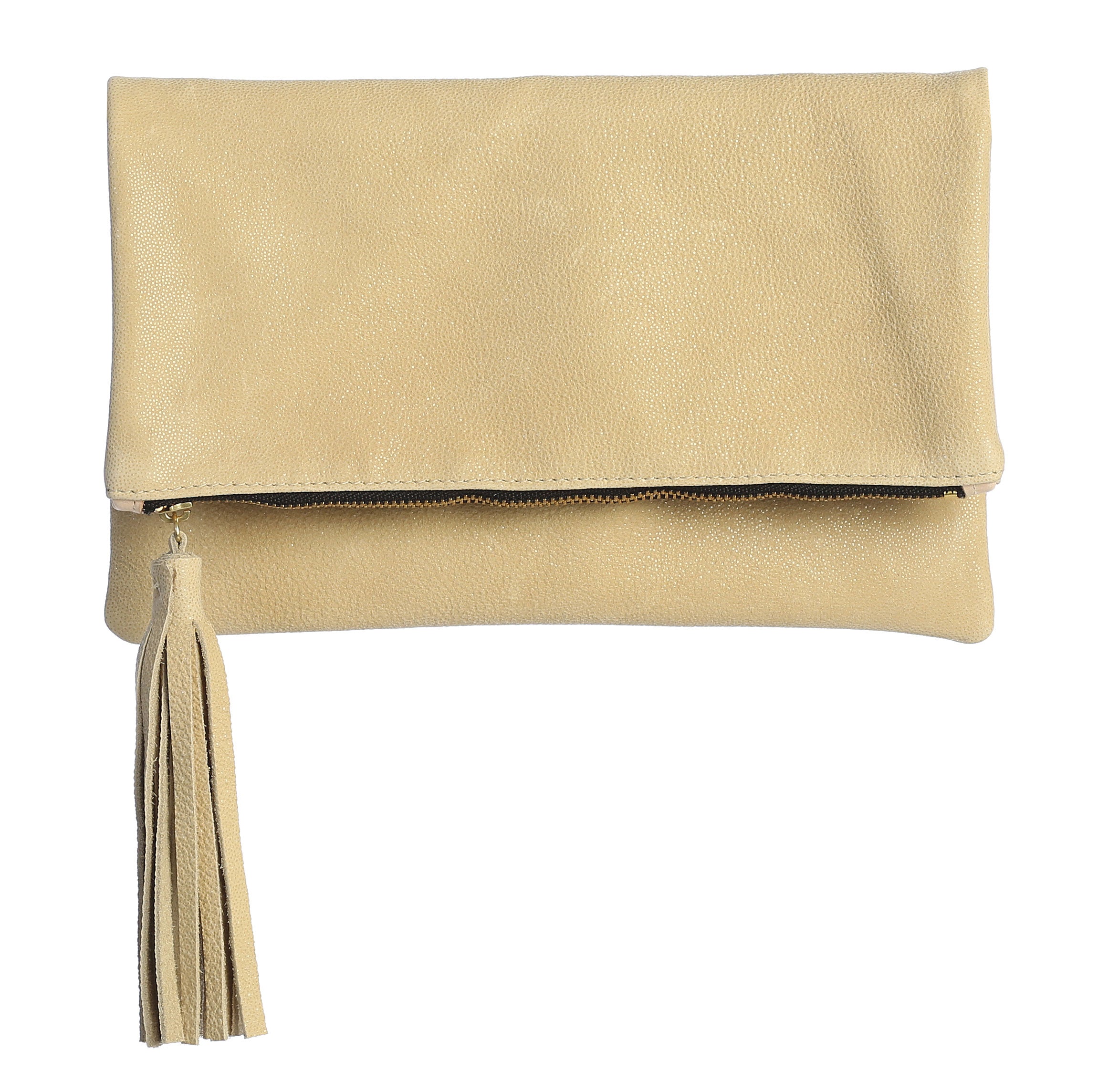 BBC Foldover Tassel Clutch