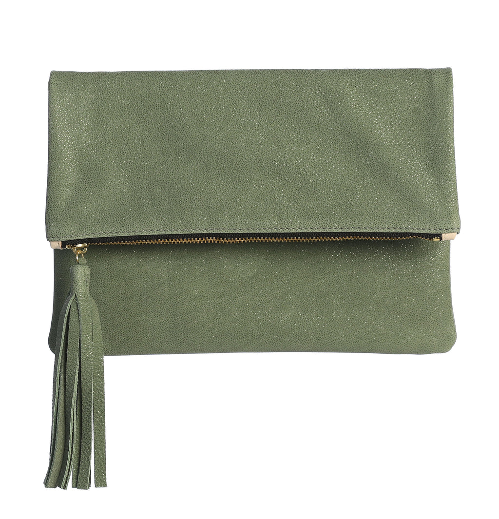BBC Foldover Tassel Clutch