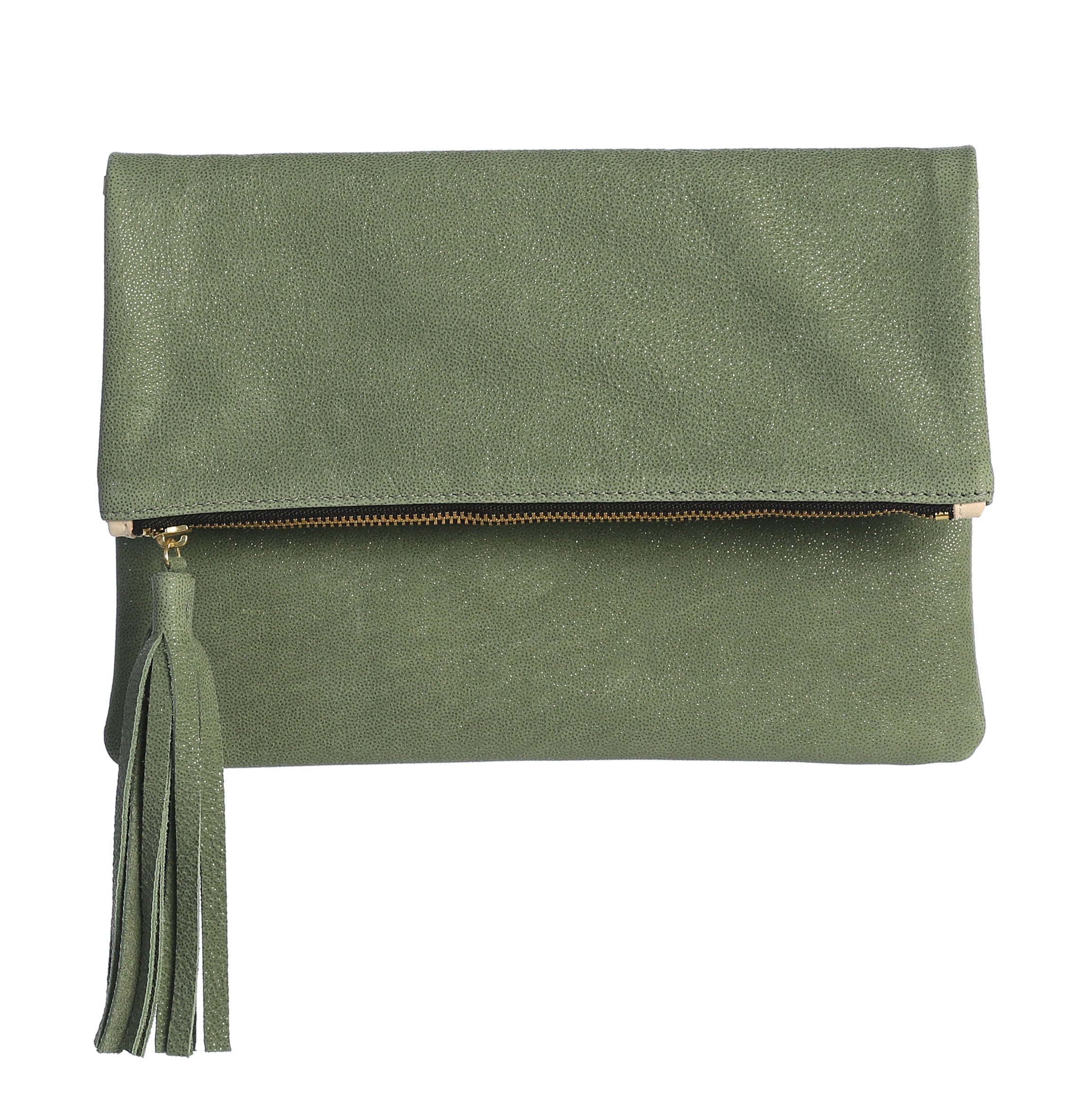 BBC Foldover Tassel Clutch