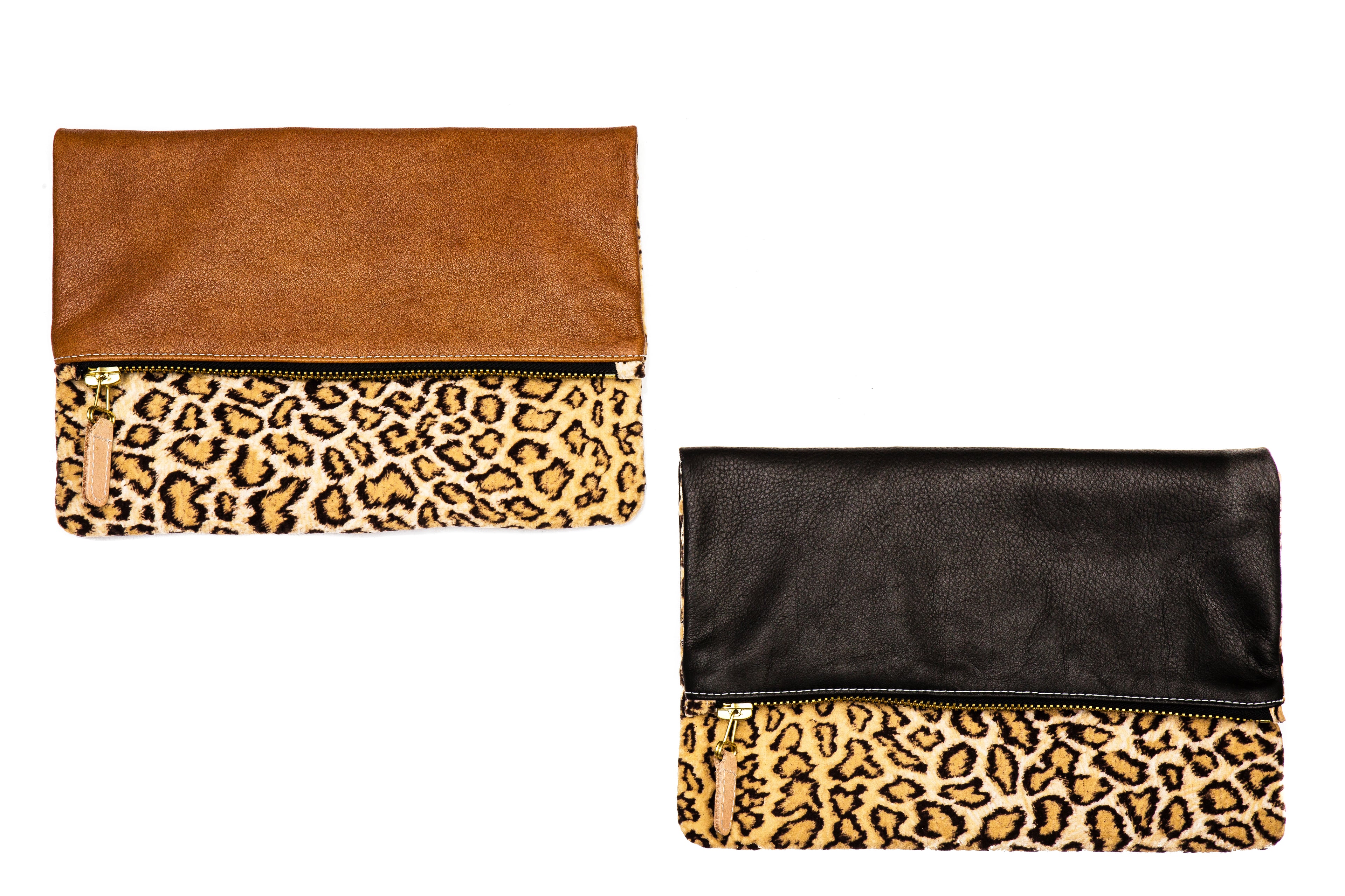 Foldover Cheetah Clutch