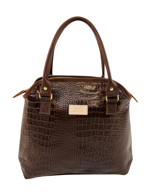 100% Genuine Croc Print Leather. Medium Tote Bag.