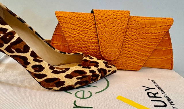 JereyO. Wrap Clutch Unique Full Grain Leather