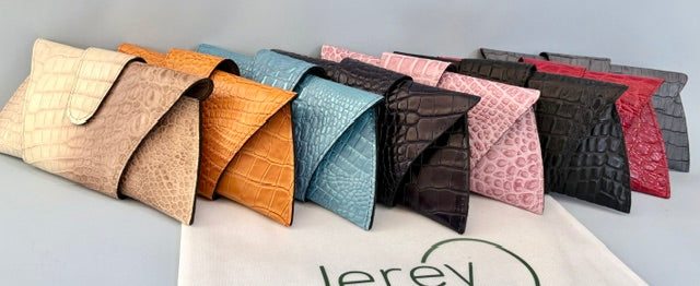 JereyO. Unique Limited Edition Wrap Clutch Bag