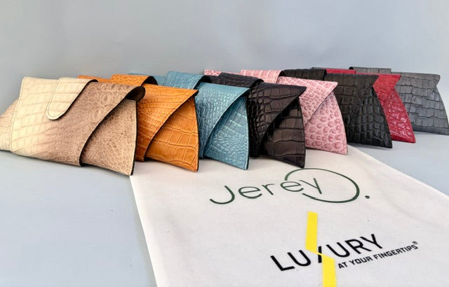 JereyO. Unique Limited Edition Wrap Clutch Bag