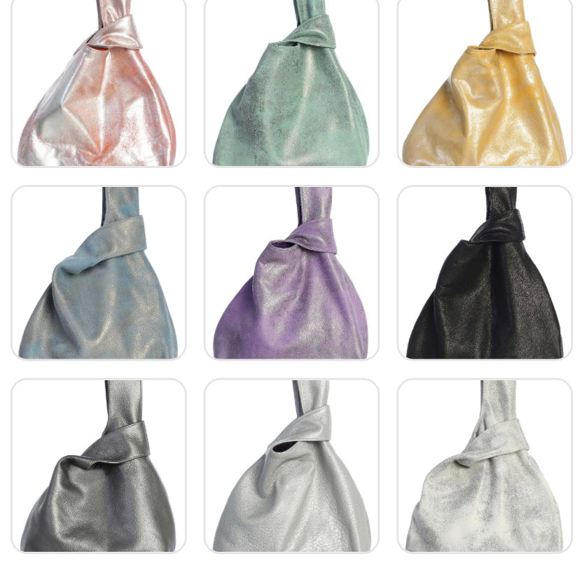 Wrist Bag. Genuine Full Grain Leather Pouch Bag