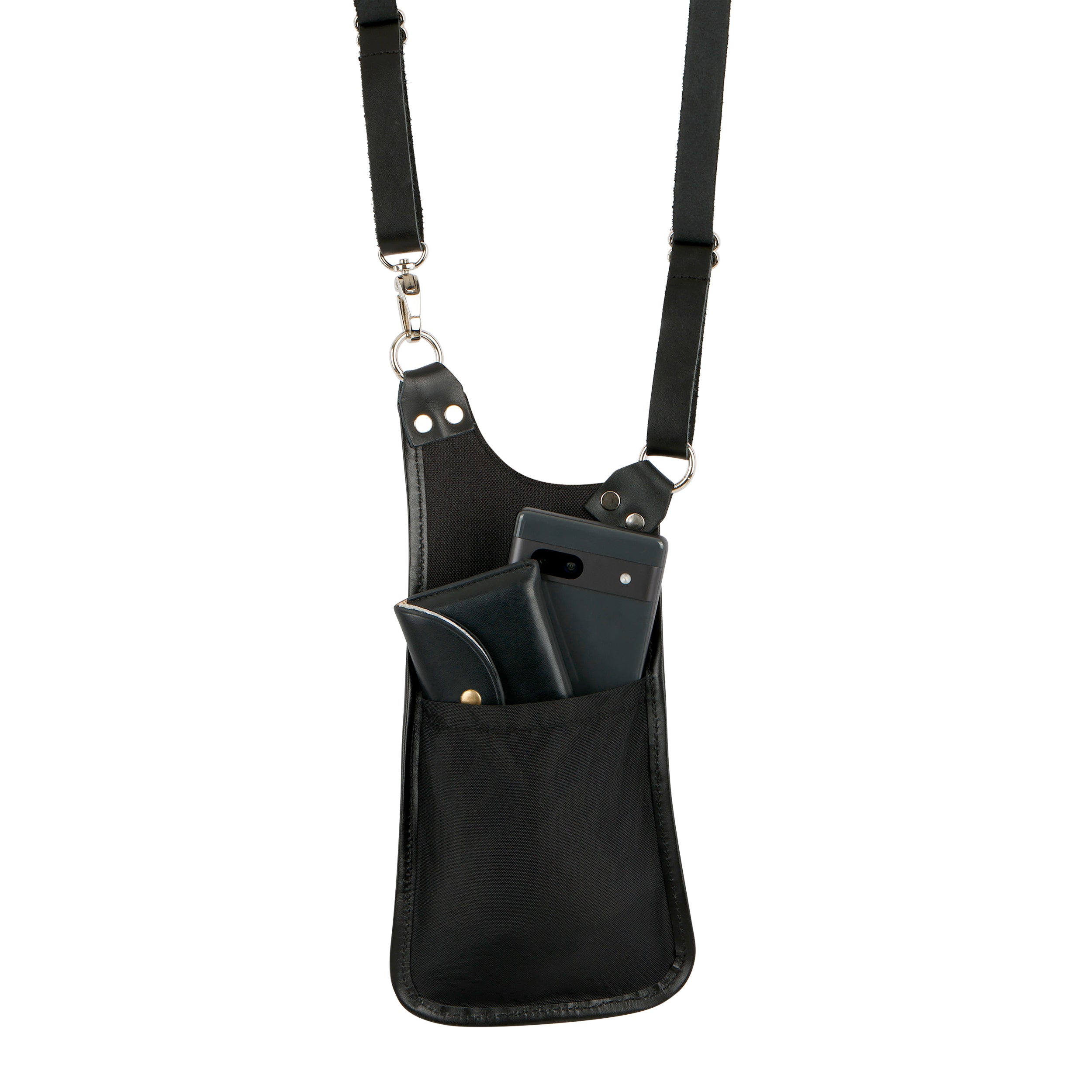 Unisex Full-Grain Leather 5 Pocket Holster Phone Bag