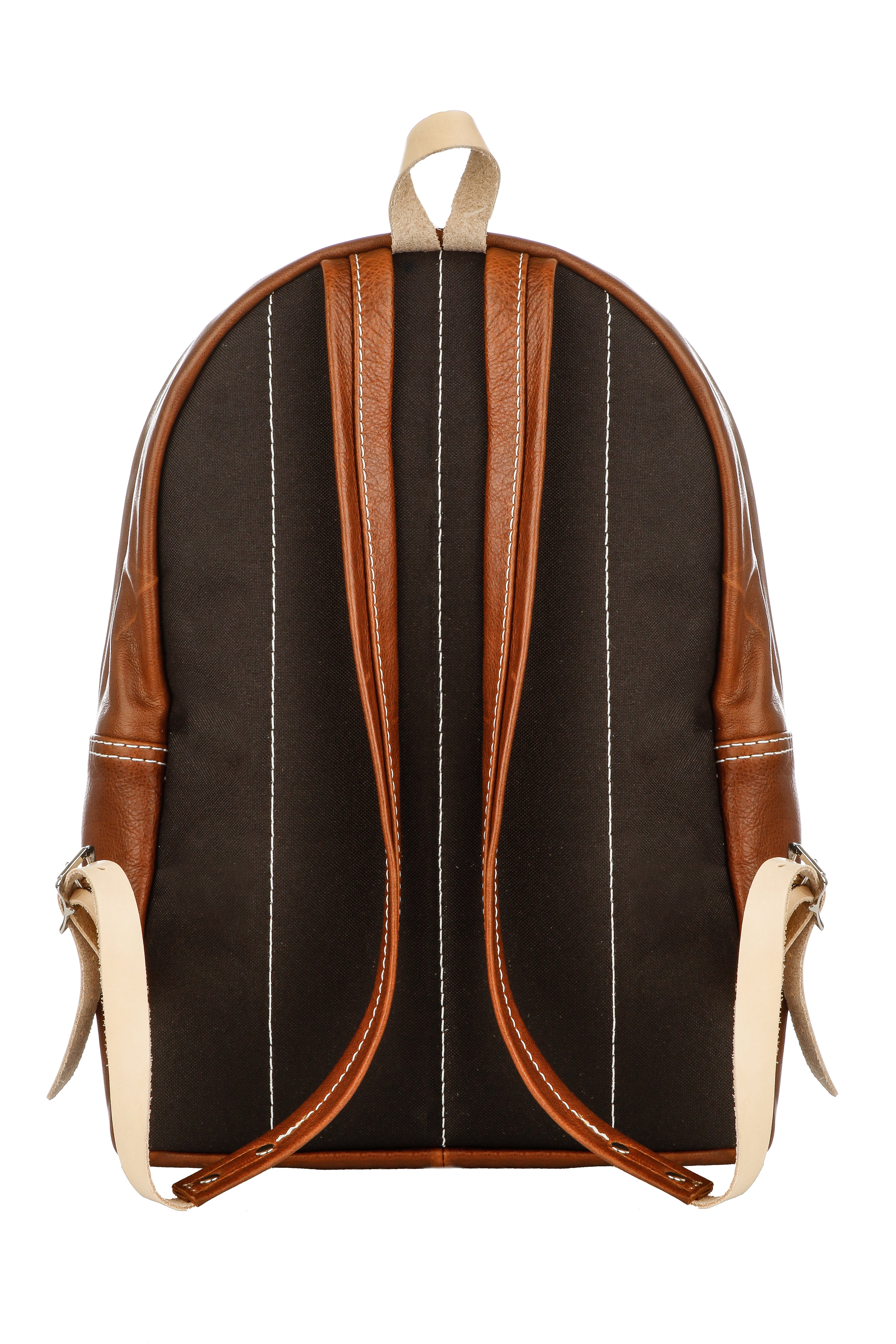 Side Pocket Genuine Full Grain Leather Backpack