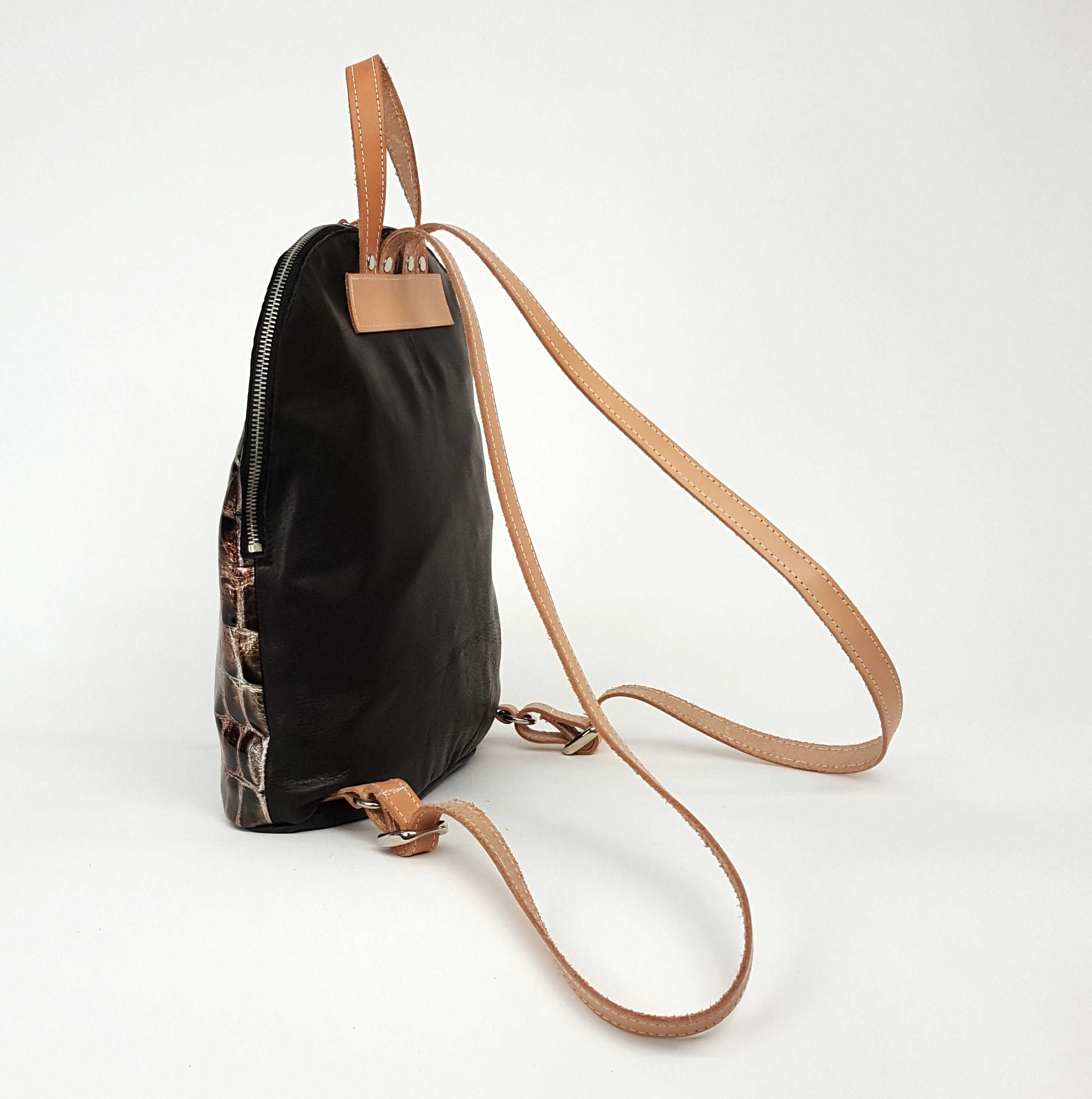 Simply Exotic Genuine Full Grain Croc Leather Backpack