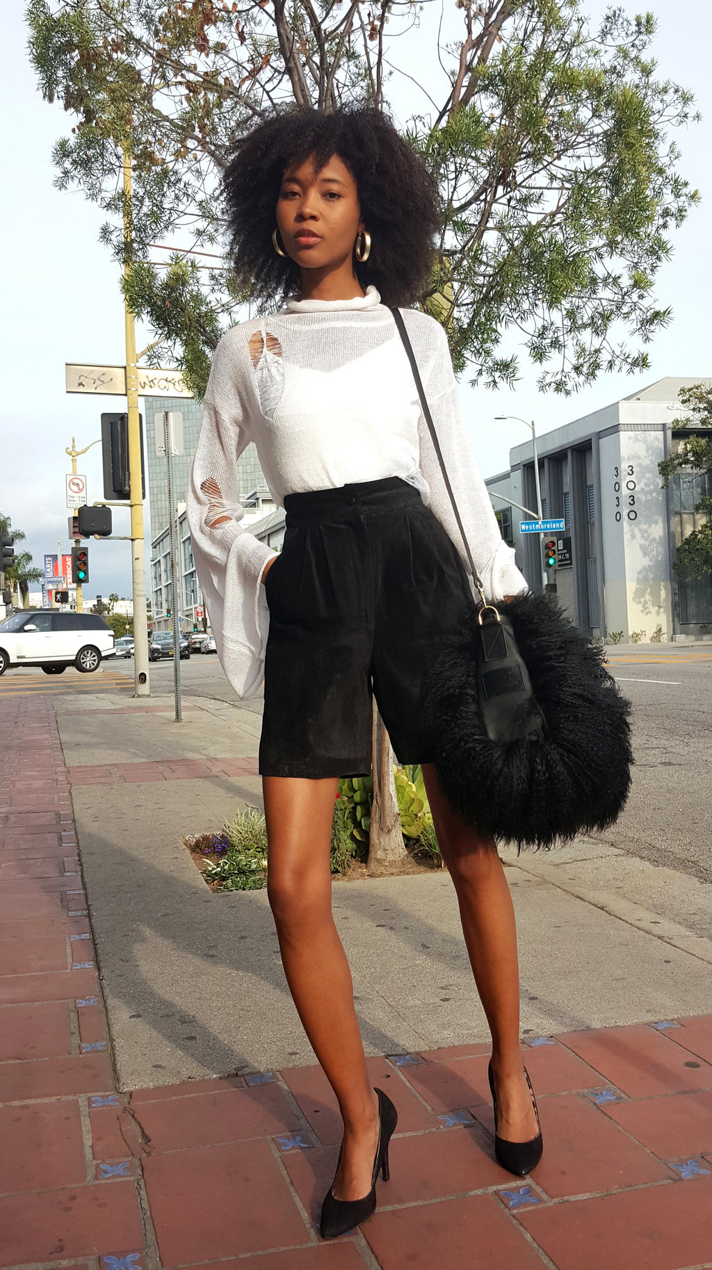 Mongolian Sheepskin bag