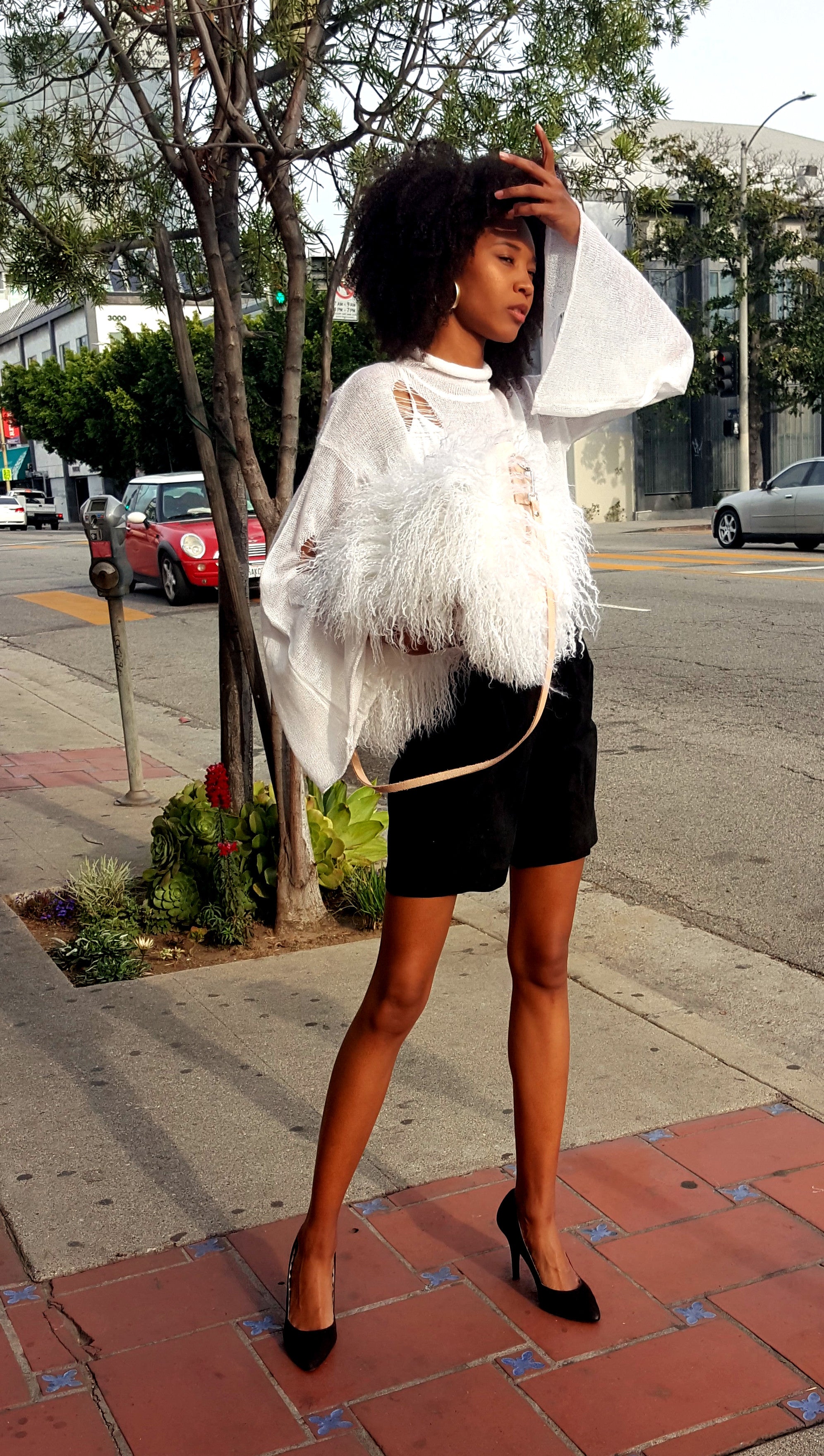 Mongolian Sheepskin bag