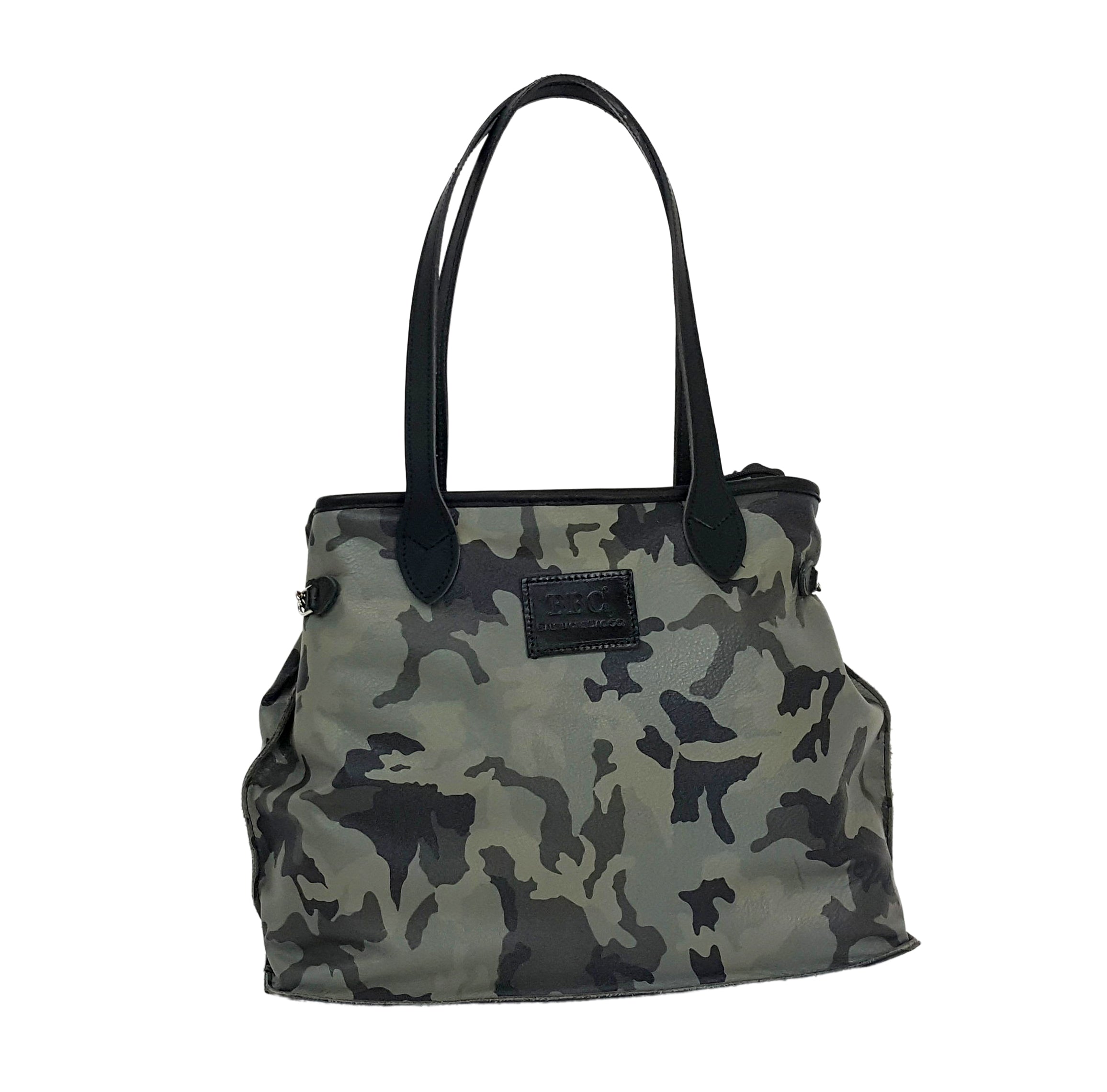 Camo Cosmo Leather Tote