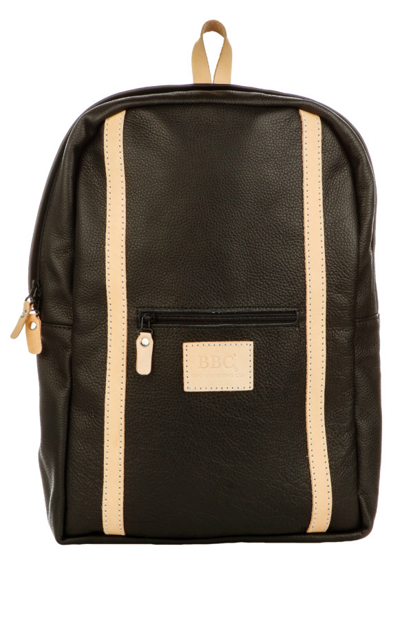 Genuine Leather Backpack w Veg stripe & BBC Logo - Baltimore Bag Company