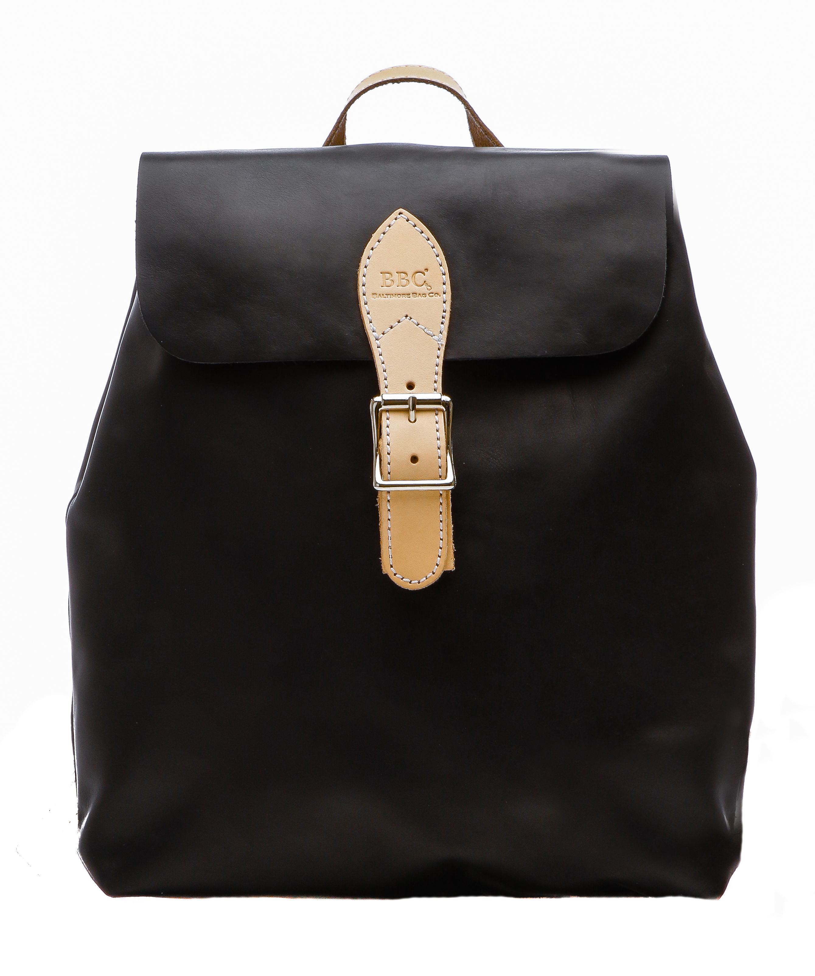 Sleek Genuine Full Grain Vegetable Leather Backpack - Baltimore