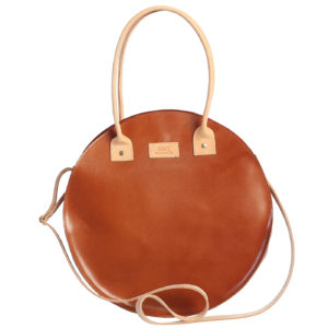 BBC Large Round Tote Leather Bag