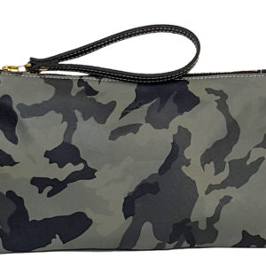 Camo Leather Money Bag and Clutch