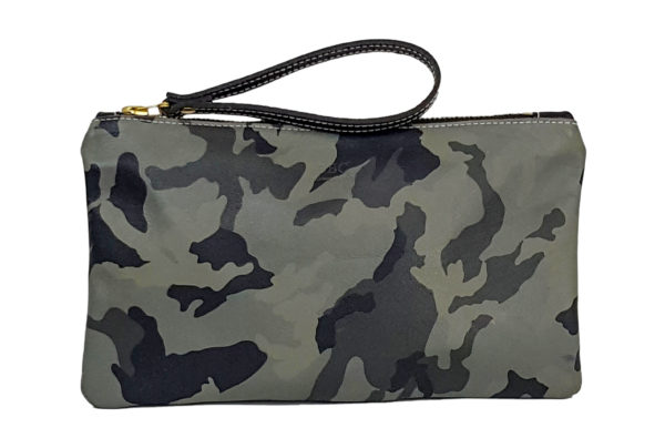 Camo Leather Money Bag and Clutch