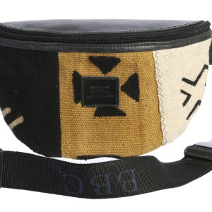 Mudcloth and Genuine Leather Fannypack and Crossbody Bag