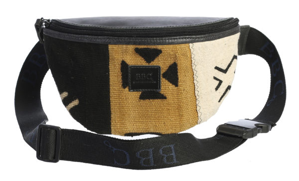 Mudcloth and Genuine Leather Fannypack and Crossbody Bag