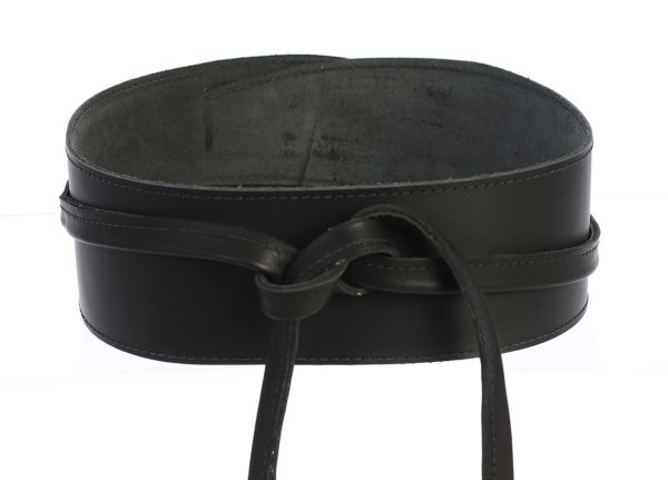 Obi Belt. Genuine Leather Wraps around the Waist into a Slit. 3" Corset Belt