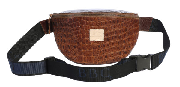 Crocodile Print Unisex Genuine Leather Fanny Pack, Crossbody Bag, & Belt Bag