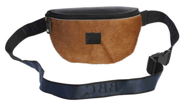 Exotic Cowhide Leather Fanny Pack and Crossbody Bag