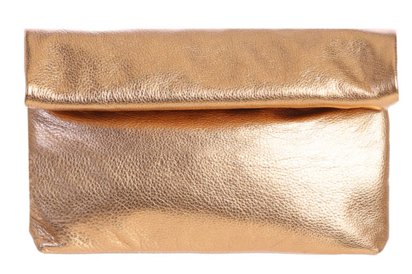 BBC Super Soft Leather Paper Bag or Lunch Bag Clutch